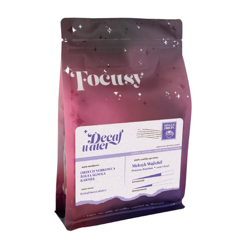 Kawa ziarnista Focusy MEKSYK DECAF - bezkofeinowe espresso (Mountain Water Process) 250g