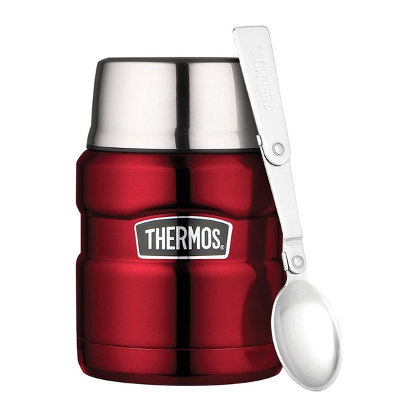 Termos na jedzenie z składaną łyżką Thermos 470ml - Czerwony