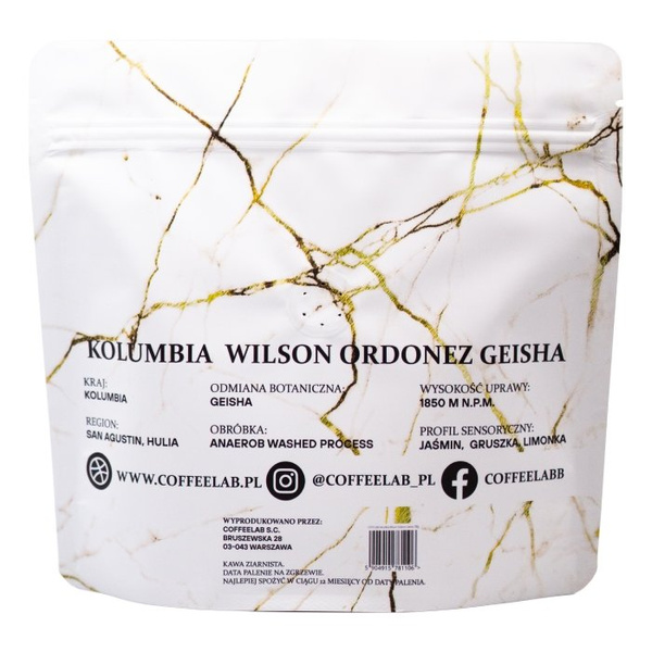 Kawa ziarnista Coffeelab Kolumbia Wilson Ordonez Geisha 200g - NIEDOSTĘPNY