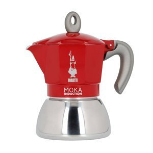 Kawiarka Bialetti New Moka Induction 4 filiżanki - Czerwona - opinie w konesso.pl