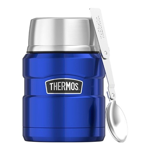 Termos obiadowy ze składaną łyżką Thermos 470ml - Niebieski