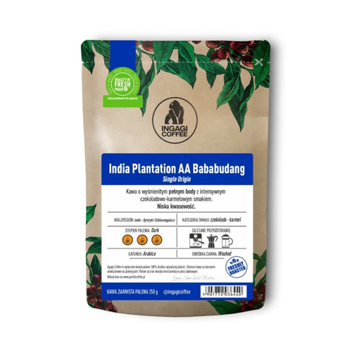 Kawa ziarnista Ingagi Coffee India Plantation AA Bababudang 250g