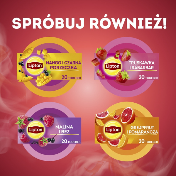 Herbatka owocowa Lipton Malina i Żurawina 20x1,6g