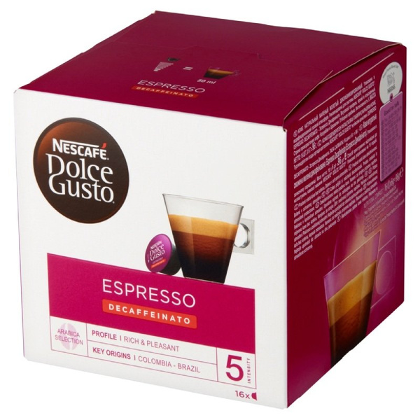 Kapsułki Nescafé Dolce Gusto Espresso Decaffeinato 16 sztuk - NIEDOSTĘPNY