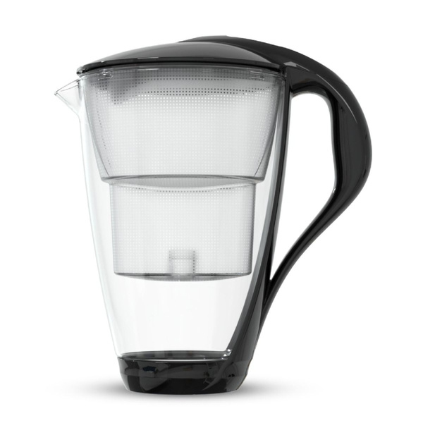 Szklany dzbanek filtrujący Dafi Crystal LED 2.0 L Czarny + 1 Filtr Unimax