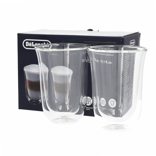 Szklanki termiczne DeLonghi do kawy latte macchito 330 ml - 2szt
