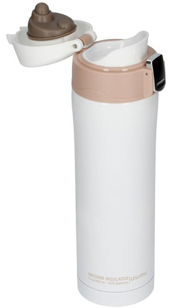 Asobu Diva Cup Biały/Brązowy kubek termiczny 450 ml - NIEDOSTĘPNY