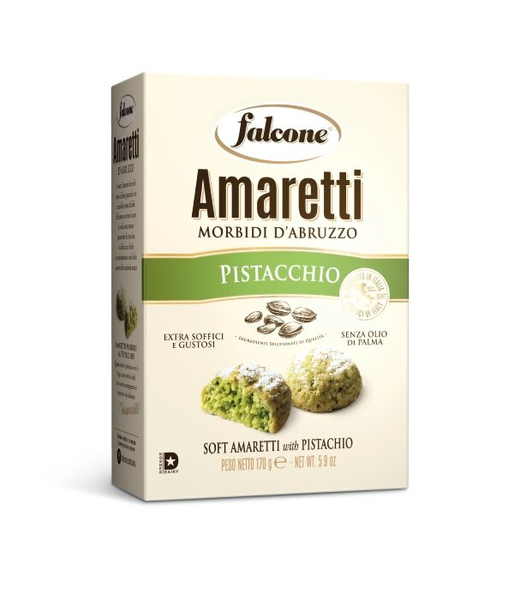 OUTLET - Ciastka Amaretti Pistacchio Falcone 170g - Pistacjowe