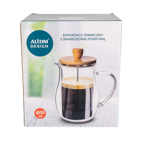 Termiczny zaparzacz z bambusową pokrywką Altom 400ml