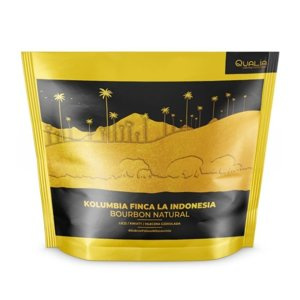 Kawa ziarnista Qualia Kolumbia Finca La Indonesia - Bourbon Natural 250g - NIEDOSTĘPNY