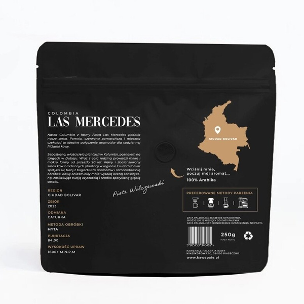 Kawa ziarnista KawePale Colombia Las Mercedes 250g – NIEDOSTĘPNY