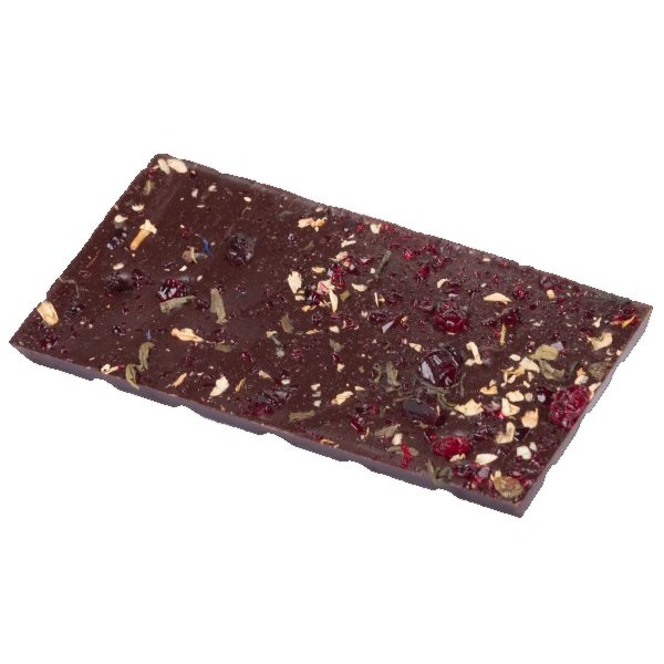 Gorzka czekolada M.Pelczar Chocolatier z karmelizowną herbatą owocową i kwiatami jaśminu 85g