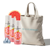 Zestaw Syrop SodaStream Różowy Grejpfrut 3x440 ml - Bez cukru + Torba