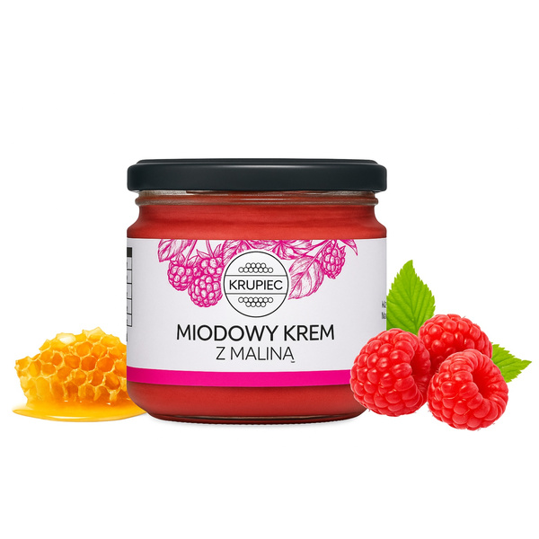 Miód z maliną Krupiec 250g