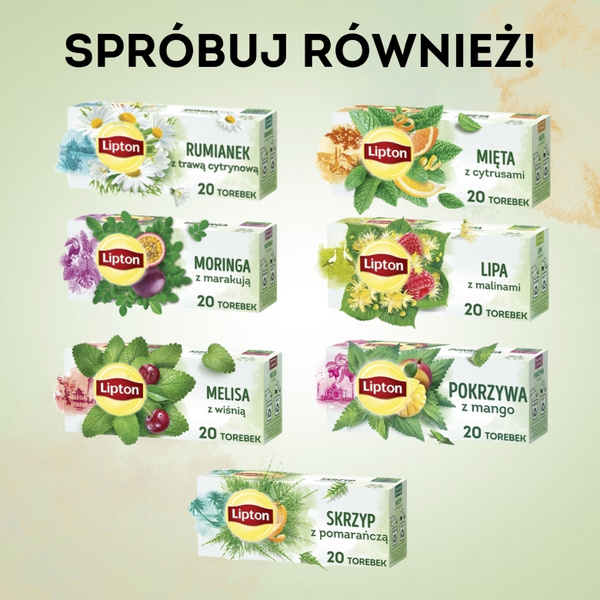 Herbatka ziołowa aromatyzowana Lipton Mięta z cytrusami 20x1,3g