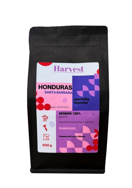 Kawa ziarnista Harvest Honduras Santa Barbara GEISHA Omniroast - Speciality Espresso 500g – NIEDOSTĘPNY