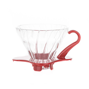 Szklany Drip Hario V60-01 - Czerwony - opinie w konesso.pl