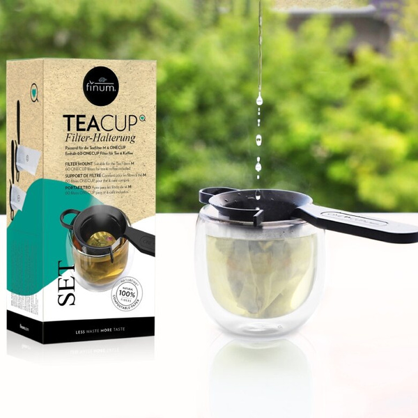 Zestaw do filiżanki Finum TeaCup Set - Uchwyt + filtry 60szt.