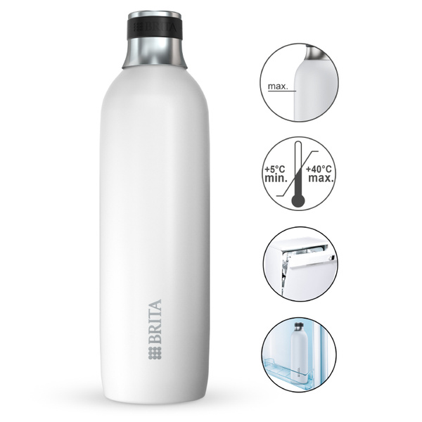 Butelka ze stali nierdzewnej BRITA  sodaTRIO 650ml - Biała