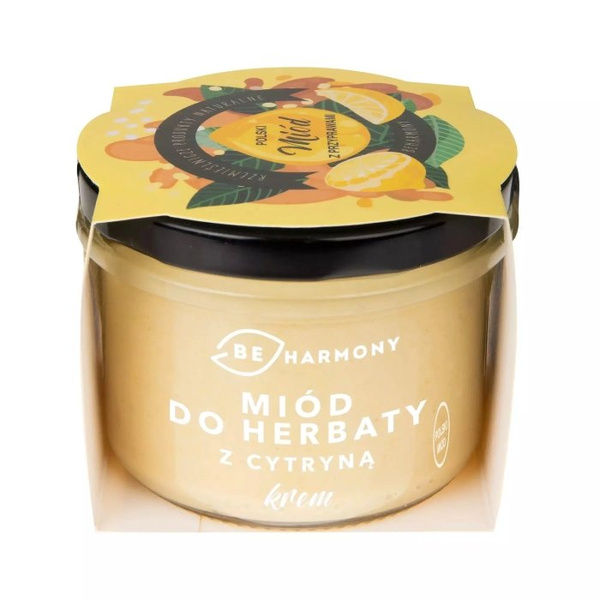 Miód do herbaty z cytryną - krem BEHARMONY 230g - NIEDOSTĘPNY