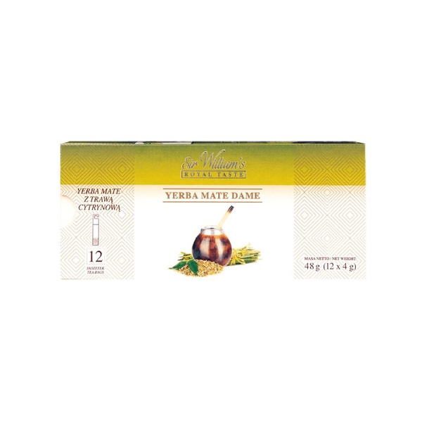 Ziołowa herbata Sir Williams Royal Taste Yerba Mate Dame 12x4g - NIEDOSTĘPNY