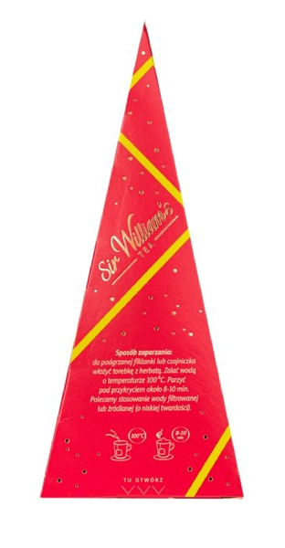 Owocowa herbata Sir Williams Tea Raspberry - Piramida 15x2,4g