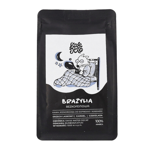 Kawa ziarnista Kafejeto Palarnia Bezkofeinowa Brazylia ESPRESSO 250g - opinie w konesso.pl