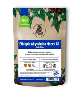 Kawa ziarnista Ingagi Coffee Ethiopia Abyssinian Mocca G1 250g - NIEDOSTĘPNY - opinie w konesso.pl