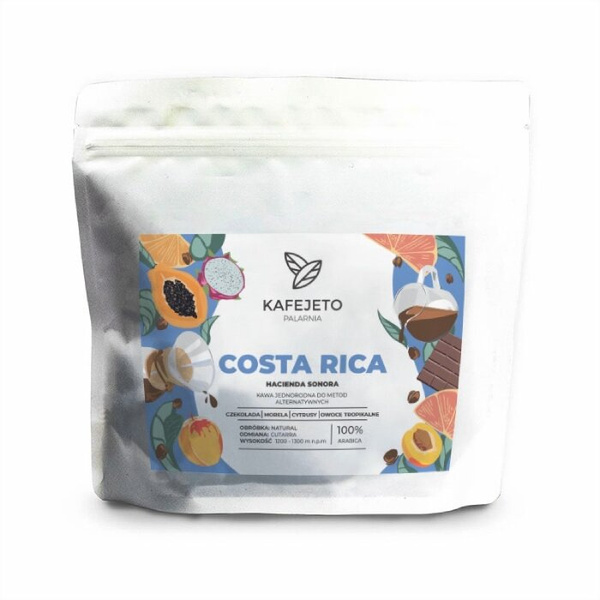 Kawa ziarnista Kafejeto Palarnia Costa Rica Hacienda Sonora FILTR 250g - NIEDOSTĘPNY