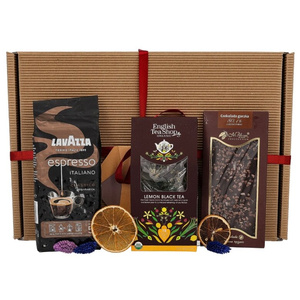 Zestaw prezentowy dla szefa - Herbata, czekolada i kawa Lavazza