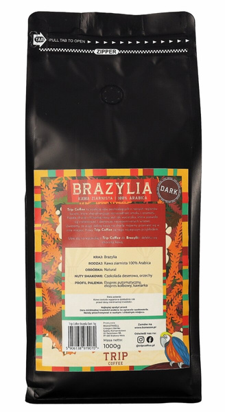 Kawa ziarnista Trip Coffee Brazylia DARK 1kg