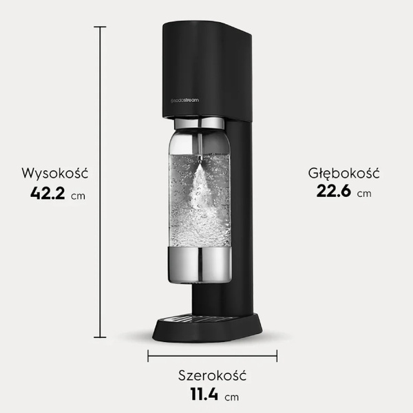 Saturator do wody gazowanej SodaStream Enso Black - Czarny 