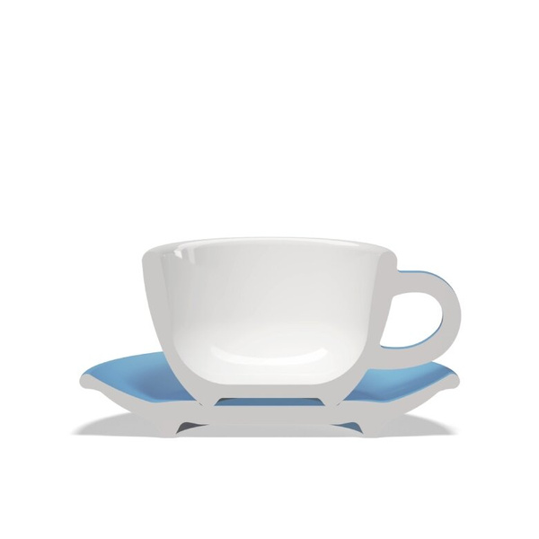 Filiżanka do cappuccino Club House Tulipano 210ml - Niebieska