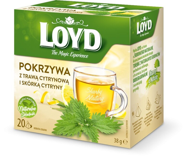 Herbata ziołowo-owocowa Loyd Pokrzywa z  cytryną 20x2g