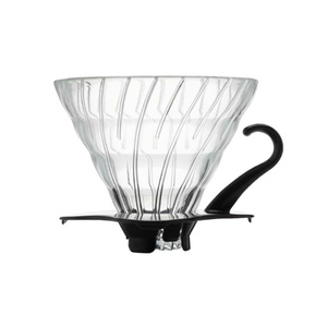 Szklany Drip Hario V60-02 - Czarny z rączką – NIEDOSTĘPNY - opinie w konesso.pl