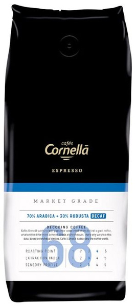 Kawa ziarnista Cornella Espresso Market Grade Decaf 68 1kg