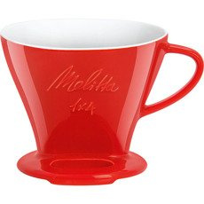 Porcelanowy Drip Melitta 1x4 - Czerwony  - opinie w konesso.pl
