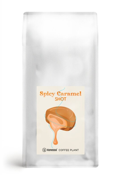 Kawa ziarnista COFFEE PLANT Spicy Caramel Shot 1kg - NIEDOSTĘPNY
