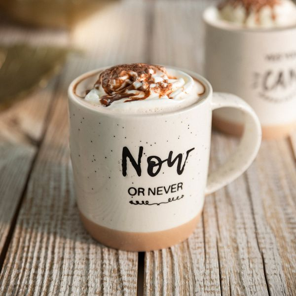 Kubek z uchem Homla Positive Now or Never 340ml - NIEDOSTĘPNY