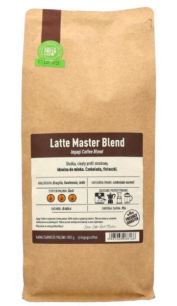 Kawa ziarnista Ingagi Coffee Latte Master Blend 1kg