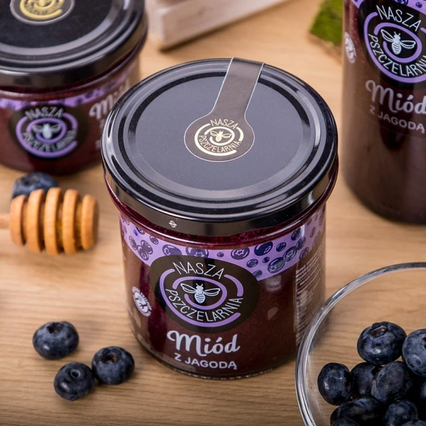 Miód z jagodą Nasza Pszczelarnia 420g