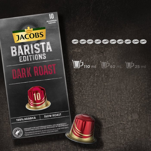 Kapsułki do Nespresso Jacobs Barista Editions 10 Dark Roast 10 szt.- NIEDOSTĘPNY