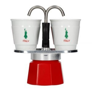 Kawiarka Bialetti Mini Express Italia 2tz + filiżanki - opinie w konesso.pl