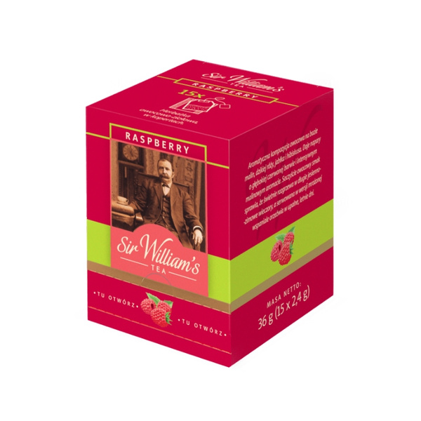 Owocowa herbata Sir Williams Tea Raspberry 15x2,4g