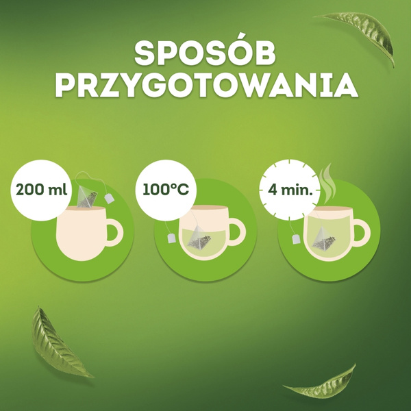 Herbata zielona aromatyzowana Lipton Mandarynka i Pomarańcza 20x1,8g