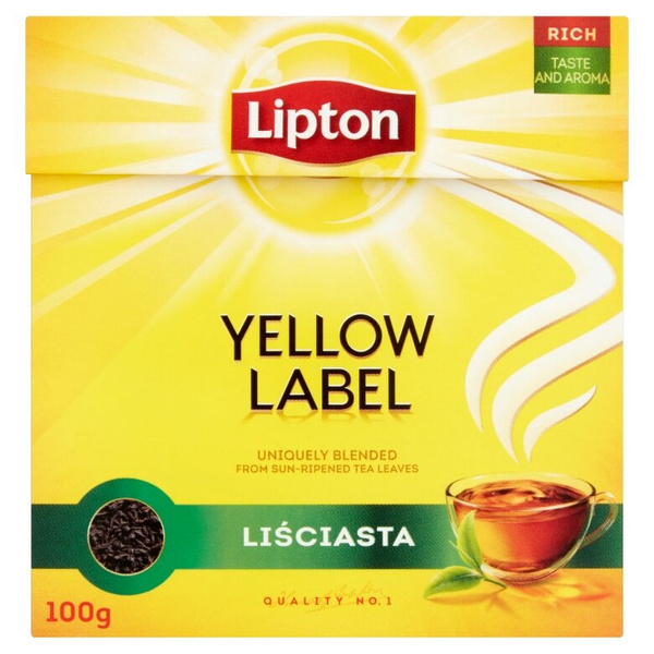 Herbata czarna liściasta Lipton Yellow Label 100g