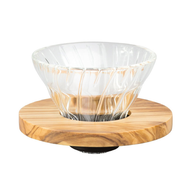 Szklany Drip Hario V60-01 - Olive Wood