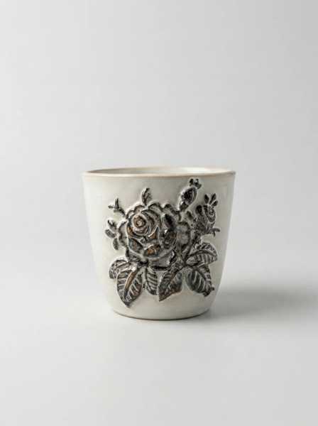 Ceramiczny kubek POTPOTSTUDIO - Czarna Róża 200ml