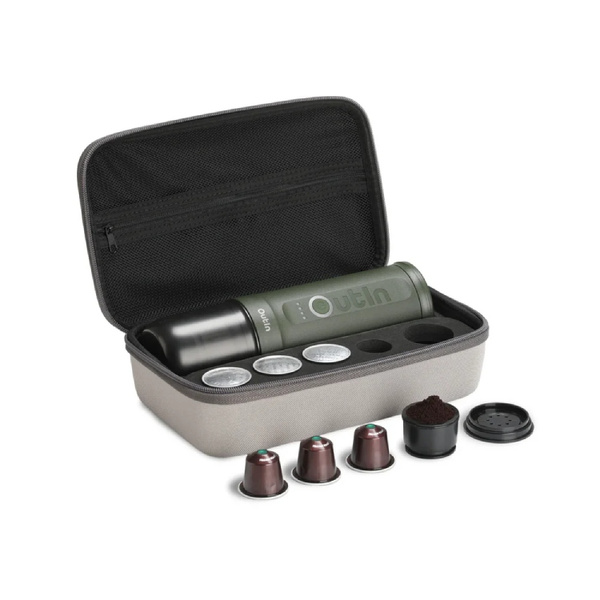 Zaparzacz do kawy z etui OutIn Nano Travel Kit - Forest Green