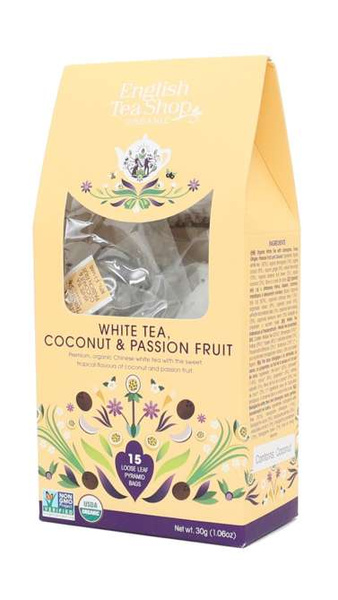 Biała herbata English Tea Shop White Tea Coconut & Passion Fruit 15x2g